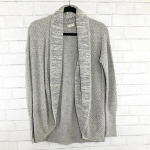 Akini Gray Cardigan Sweater w/ Thumbholes, Medium